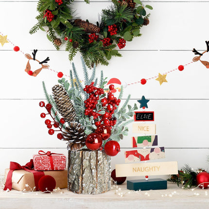 Small Tabletop Christmas Tree Mini Artificial Christmas Tree Little Potted for Desk Xmas Trees Pine Cone Christmas Trees Pencil Christmas Table Centerpieces for Christmas Office Home Decor
