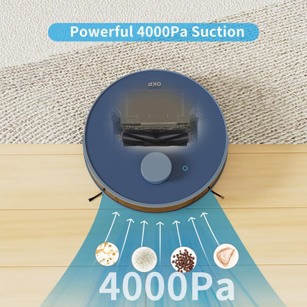 Robot Vacuum And Mop Combo, Lidar Navigation, 4000Pa Suction, Nogo Zone, 200Mins Runtime, Smart Mapping Robotic Vacuum, Wifiappalexa Control, Ideal For Pet Hair, Hard Floor And Carpet