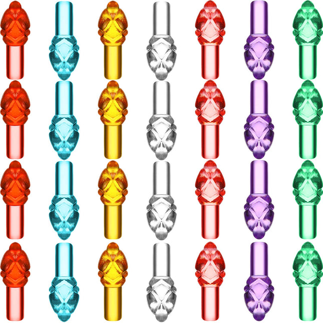 Mudder 288 Pieces Ceramic Christmas Tree Replacement Light Bulbs Twist Plastic Christmas Small Bulbs Assorted Colors Light up Star Topper for Ceramic Christmas Tree Decoration