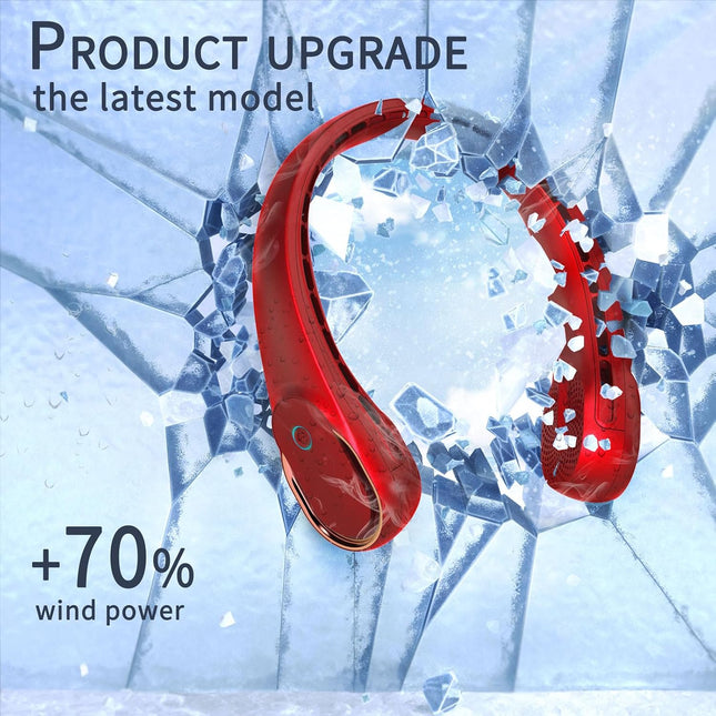 Neck Fan,Portable Neck Fan,Bladeless,4000Mah,Rechargeable,360°Cooling,Upgrade Strong Wind,3 Speeds,Material Excellent And Durable