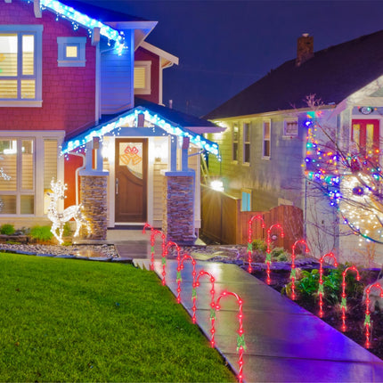 35" Christmas Candy Cane Lights - 20 Pack 8 Modes,30V LED Candy Cane Lights Christmas Decor, Outdoor Christmas Decorations, for Yard Lawn Garden or Pathwayn