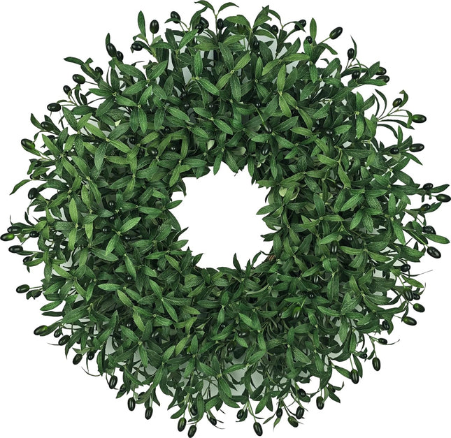 28-30 Inch Olive Wreaths for Front Door for All Seasons，Spring Summer Fall Autumn Winter Christmas Wreath,Large Everyday Greenery Wreath,Home Wall Door Porch Fireplace Decor