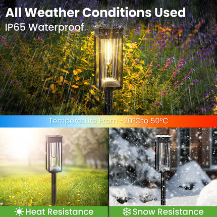Solar Pathway Lights Outdoor, 6 Pack Solar Garden Lights Outside Pathway, Halloween Christmas Solar Landscape Lights for Patio Lawn Path Walkway Decor