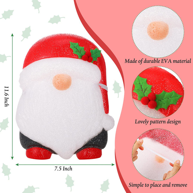 2 Pieces Christmas Snowman Porch Light Cover Gnomes Holiday Light Covers Outdoor Holiday Santa Porch Light Cover for Porch Lamp Garage Light Christmas Decoration, 11.6 x 7.5 Inch