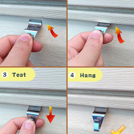 NACETURE Vinyl Siding Hooks 20 Pack Heavy Duty Siding Clips Vinyl Siding Hanger for Hanging on Patio, No Hole Need Command Outdoor Hook Hang to Decor Wreath Things for Horizontal Vinyl Siding