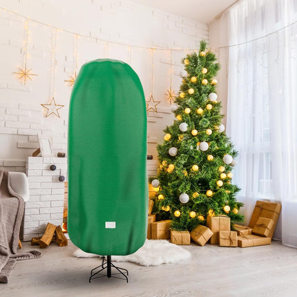 Upright Christmas Tree Storage Cover,Tear Resistant Adjustable 4FT Christmas Tree Storage Bag for Artificial Tree Standing with Ornaments,Fabrics Xmas Tree Cover, Dustproof (Green)