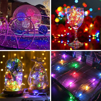 2 Pack 100 LED Solar Powered String Lights, Outdoor Waterproof Copper Wire 8 Modes Fairy Lights for Garden, Patio, Party, Christmas, Home (Multicolor)