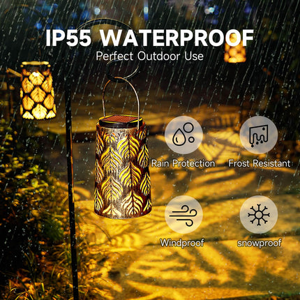 Solar Lanterns Outdoor Waterproof for Garden: Hanging Solar Lights Décor for Outside Patio Yard Porch Walkway