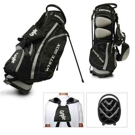 Team Golf MLB Chicago White Sox Fairway Golf Stand Bag, Lightweight, 14-way Top, Spring Action Stand, Insulated Cooler Pocket, Padded Strap, Umbrella Holder & Removable Rain Hood