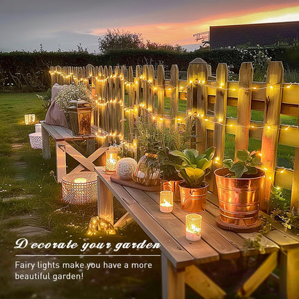 JMEXSUSS 200 LED Fairy Lights for Bedroom, Warm White Christmas Lights Outdoor Waterproof 8 Modes String Lights Indoor with Wheel, 66 ft Remote Control Twinkle Lights Plug in for Christmas Decor