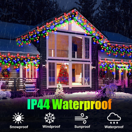 98FT 900LED F8 d Christmas Lights Outdoor Decorations 8 Modes & Memory Timer Christmas Lights with Plug in Waterproof Fairy String Lights for Xmas Wedding Party Holiday Decor Home Roof