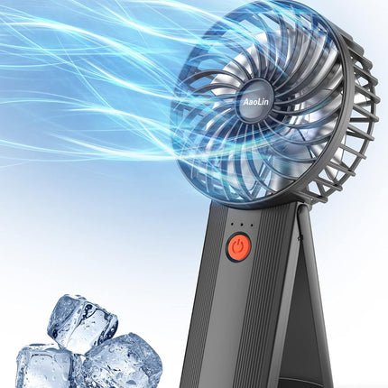 Handheld Fan 615H Working Time] Foldable Hand Held Fan Usb Rechargeable, 4 Speeds Portable Personal Mini Fan, Battery Operated