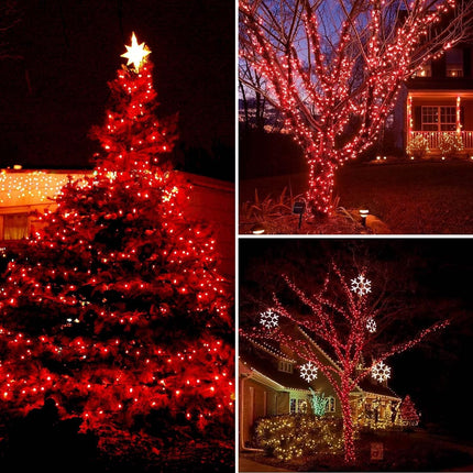 Extra-Long 95FT 240LED Green Wire Christmas String Lights for Outdoor/Indoor, Christmas Lights with 8 Modes, Plug in Outdoor/Indoor String Lights Easter Christmas decorations Party Wedding (Red&Green)