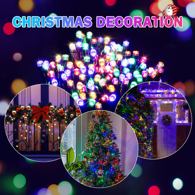 118FT 360LED Christmas Lights, Multicolor Christmas Tree Lights for Christmas Decorations Outdoor Indoor, 8Mode Twinkle Christmas String Lights, LED Fairy Lights for Xmas Christmas Decor (Timer)