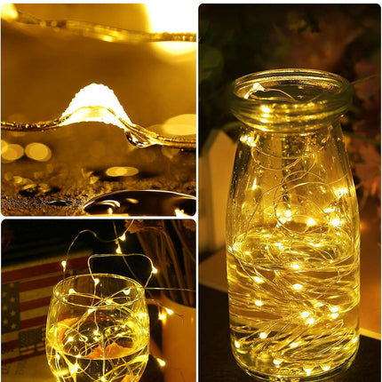 Blingstar Fairy Lights USB Powered Christmas Lights 2 Pack 33 Ft 100 LED String Lights Mini Fairy String Lights for Bedroom Christmas Tree Camping Decoration, Warm White
