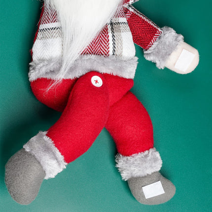 Christmas Tree Topper Gnome Christmas Curtain Tieback Buckle Plush Dwarf Christmas Tree Topper Gnome Decorations Funny Christmas Tree Topper Handmade Christmas Tree Decorations (Grey Hat)