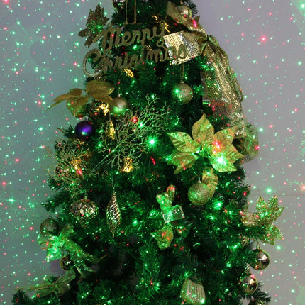 Garden Lights Outdoor Laser Christmas Light Moving Star Projector (Red Green)