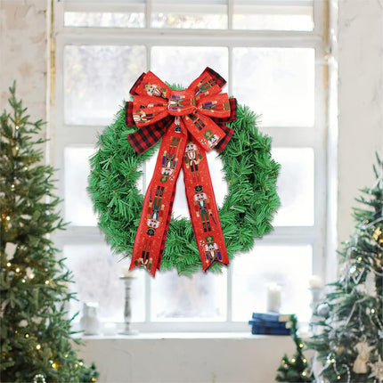 Artificial Christmas Wreath, Green Christmas Wreath，16 Inch Canadian Pine Artificial Christmas Wreath s for Christmas Party Decor, Front Door Wreath, Unlit, Pack of 6 (6, Green 16inch)