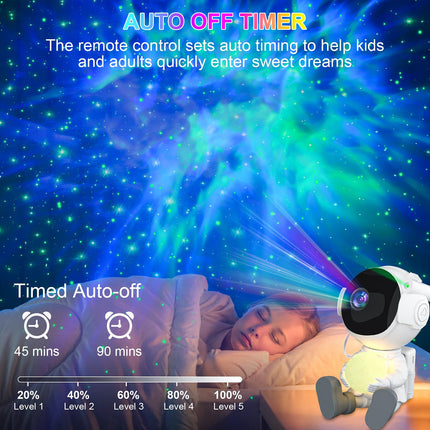 Astronaut Galaxy Projector with Moon Lamp, Night Light Starry Star Projector with Moon Lamp, Ceiling Nebula Space Projector for Bedroom Decor with 8 Mode/Speed/Dimmable/Timmer, s for Christmas