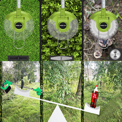 Weed Wacker Cordless Grass Trimmer Electric Weed 90~120cm Retractable, 3 Kinds of Adjustable Blades, 24v Electric Cordless Garden Trimmer with Battery and Charger for Garden