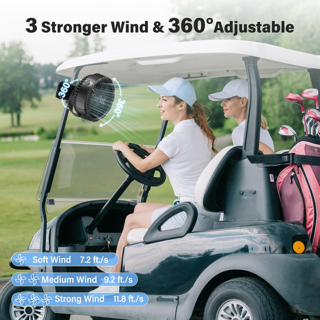 Misting Fan Rechargeable 10000Mah Battery, 8Inch Mister Fan With Clip 3 Speeds With Timer Function, 360° Rotatable Spray Fan