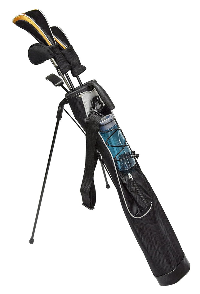 JEF WORLD OF GOLF JR1256 Pitch & Putt Sunday Bag with Stand & Handle, Black