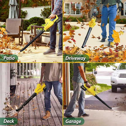 Cordless Leaf Blower Battery Powered: 20V Electric Leaf Blower with Charger and 4.0Ah Battery - Lightweight Small Blower Battery Operated for Driveway | Patio | Garage