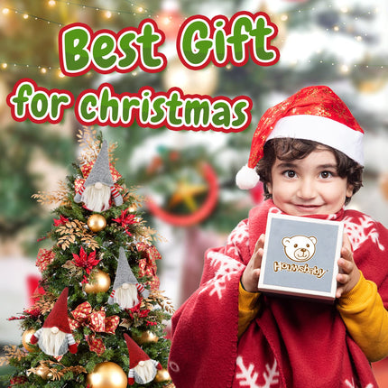 Houwsbaby 6pcs Little Swedish Gnome Christmas Tree Decorations Kit Xmas Pendants Handmade Plush Tomte Nisse Small Scandinavian Nordic Hanging Décor Holiday Ornament Party Accessories 7.5''