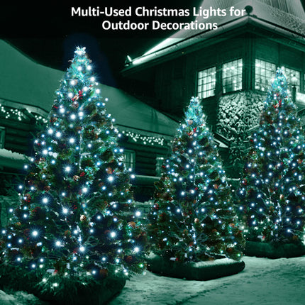 Christmas Tree Lights Christmas Lights Outdoor Indoor 400Led 9.84Ft 10 Lines Christmas Lights with 8 Modes And Timer, Fairy Tree Lights for Wedding Home Party 6Ft - 9Ft Xmas Tree Decor(CoolWhite)