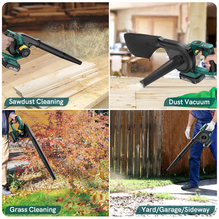NEU MASTER 20V Leaf Blower Cordless, Mini Electric Leaf Blower Battery Powered, 7 Speed Handheld Leaf Blower and Vacuum with 2.0 Battery & Charger for Lawn Care, Patio, Yard, Jobsite