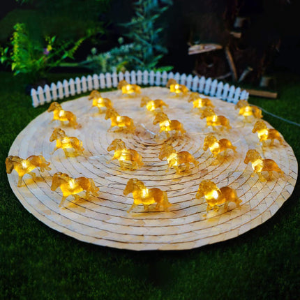 Pony Fairy Lights Outdoor Waterproof Horse s for Women Battery Operated Decorative Thanksgiving Christmas Fairy Lights for Bedroom Garden Patio with Remote 20LED 8.5ft