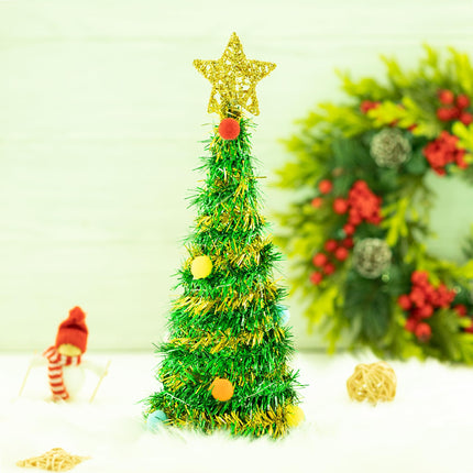 Lighted Tabletop Christmas Tree with Star Topper and Mini Christmas Table Tree