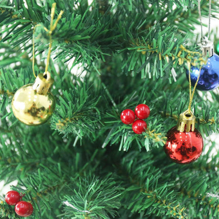 24 Inch Tabletop Christmas Tree, Artificial Mini Xmas Pine Tree with LED String Lights and Ornaments,Christmas Decoration Tree Decor
