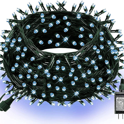 Dazzle Bright Christmas String Lights, 100 LED 33 FT Connectable Fairy Lights with 8 Modes, Waterproof Christmas Decorations for Indoor Outdoor Holiday Party Home Tree Decor (White)