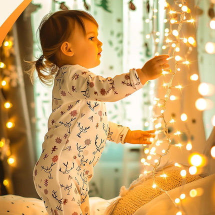 Minetom Christmas Lights Outdoor Cluster Lights - 1000 LED 50 Ft Christmas Firecrackers String Lights, 12 Modes Timer Waterproof Plug in Twinkle Fairy Light for Xmas Tree Garland Party, Warm White