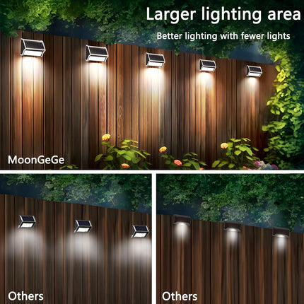 Solar Outdoor Deck Lights: 10Pack 30Led Fence Solar Step Outside Lights Waterproof,Stainless Steel Outdoor Stair Fence Porch Ligh