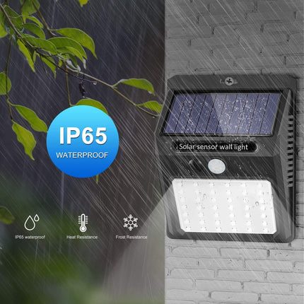 Solar Lights Outdoor 4 Pack / 3 Working Mode], Solar Security Lights Solar Wall Lights Wireless Ip 65 Waterproof Outdoor Lights