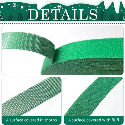 50ft Christmas Garland Ties,Christmas Decorative Reusable Green Holiday Garland Ties Cuttable Cable Straps for Christmas Party Yard Wall Doorway Outdoors Decoration (Green)