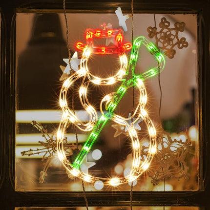 Christmas Window Silhouette Light Decorations Lighted Snowman Christmas Window Light for Christmas,Party,Home,Patio Lawn,Garden
