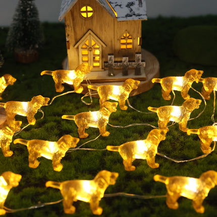 Solar String Lights Labrador Outdoor Waterproof Decorative Lights Dog Fairy Solar Lights for Outside Garden Décor Balcony Patio Thanksgiving Christmas Fairy Lights 40LED 14ft