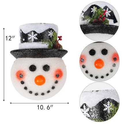 FUNPENY Snowman Christmas Porch Light Covers, Christmas Outdoor Decoration Holiday Light Covers for Porch Lights, Garage Lights, Large Light Fixtures