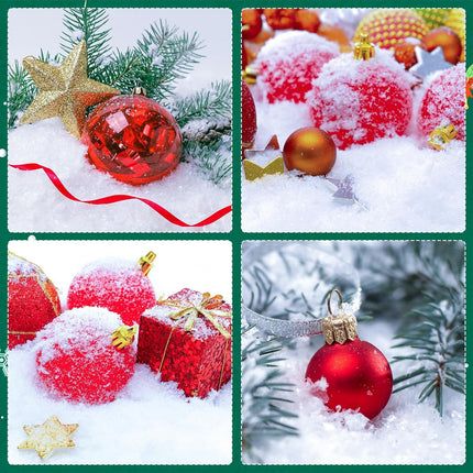 10.5oz Christmas Artificial Flake Snow, Sparkling Snow Twinkles Fake Snow Powder Filler Craft for Christmas Village Decorations, Holiday Winter Craft Supplies