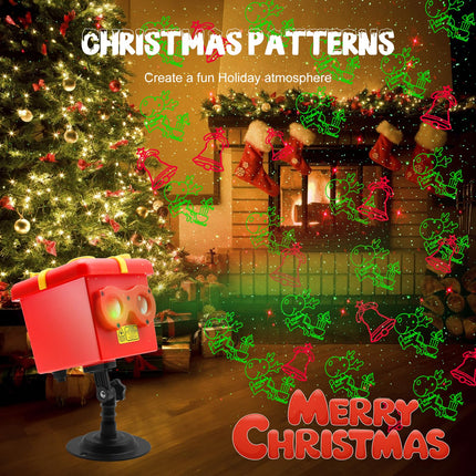 Christmas Halloween 13 Patterns Themes Box Projector Lamp，Led Projector Lights with Remote Control，IP65 Waterproof Garden Decoration Lights,Indoor Outdoor Holiday Decor,Festival s