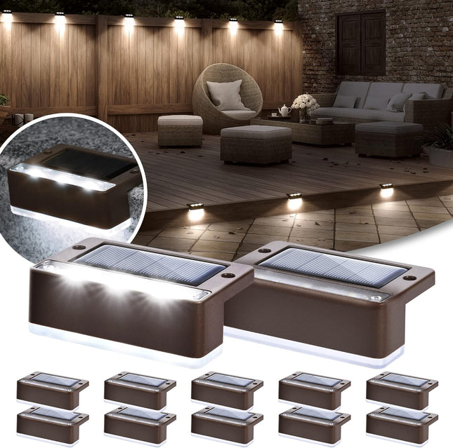 Solpex Solar Step Lights 12 Pack, Solar Outdoor Lights For Fence,Ip65 Waterproof Solar Powered Outdoor Led Lights For Deck Porch