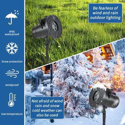 Christmas Projector Lights Outdoor(Modern), Waterproof IP65 8W Indoor LED Projector, 12 Slides Holiday Lights Party Outdoor Garden Villa Apartment Kids Room Night Light