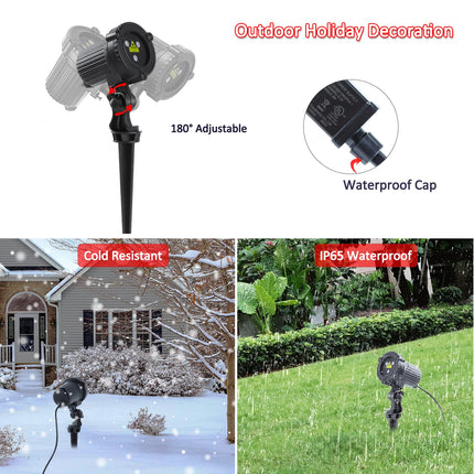 Outdoor Laser Christmas Projector Lights 18 Pattern Decorative Laser Projector for Home and Garden