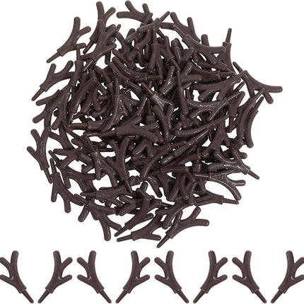 Operitacx 100pcs Mini Snowman Hand, Plastic Antlers Branch Christmas Snowman Hand for DIY Snowman Christmas Accessories