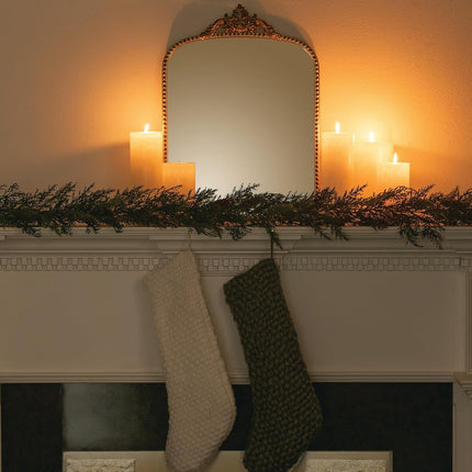Sullivans 9 Ft Artificial Arborvitae Garland, Christmas Garlands, Garland, Christmas Décor, Winter Garland, Mantel Décor, Realistic Life-Like Aritficial Garland