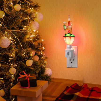 Meonum Christmas Bubble Night Lights Plug into Wall Reindeer Bubble Night Light Plug in 360 Degree Swivel Switch Christmas Bubble Light Night Lights Xmas Bubble Light Night Lights for Bedroom
