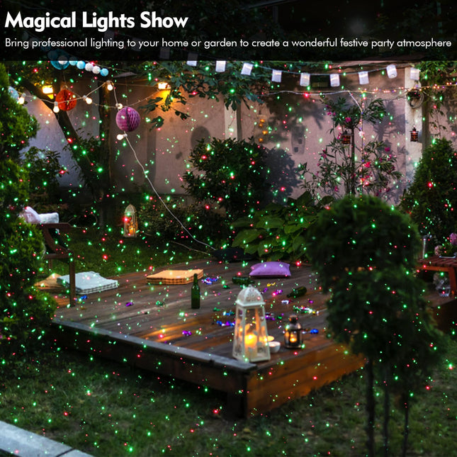 Outdoor Christmas Laser Lights Star Projector, Garden Laser Light with Moving Firefly for Outdoor, Indoor, Christmas, Holiday